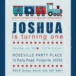 Train Party Invite, Red, Na..